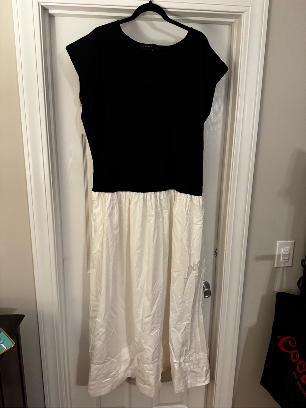 Endless Rose Black and White Two-Tone Maxi Dress